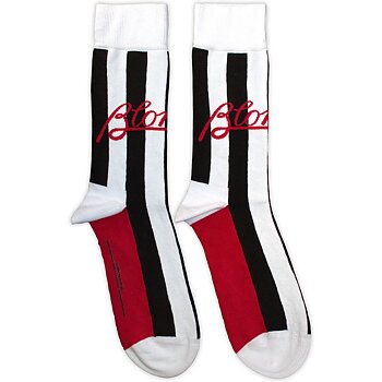 Blondie Unisex Ankle Socks: Parallel Lines (White) (Size 40-45)