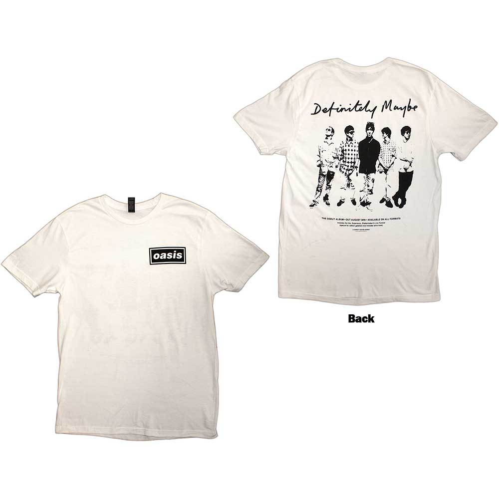Oasis Unisex T-Shirt: Definitely Maybe Promo (Back Print) (Large)
