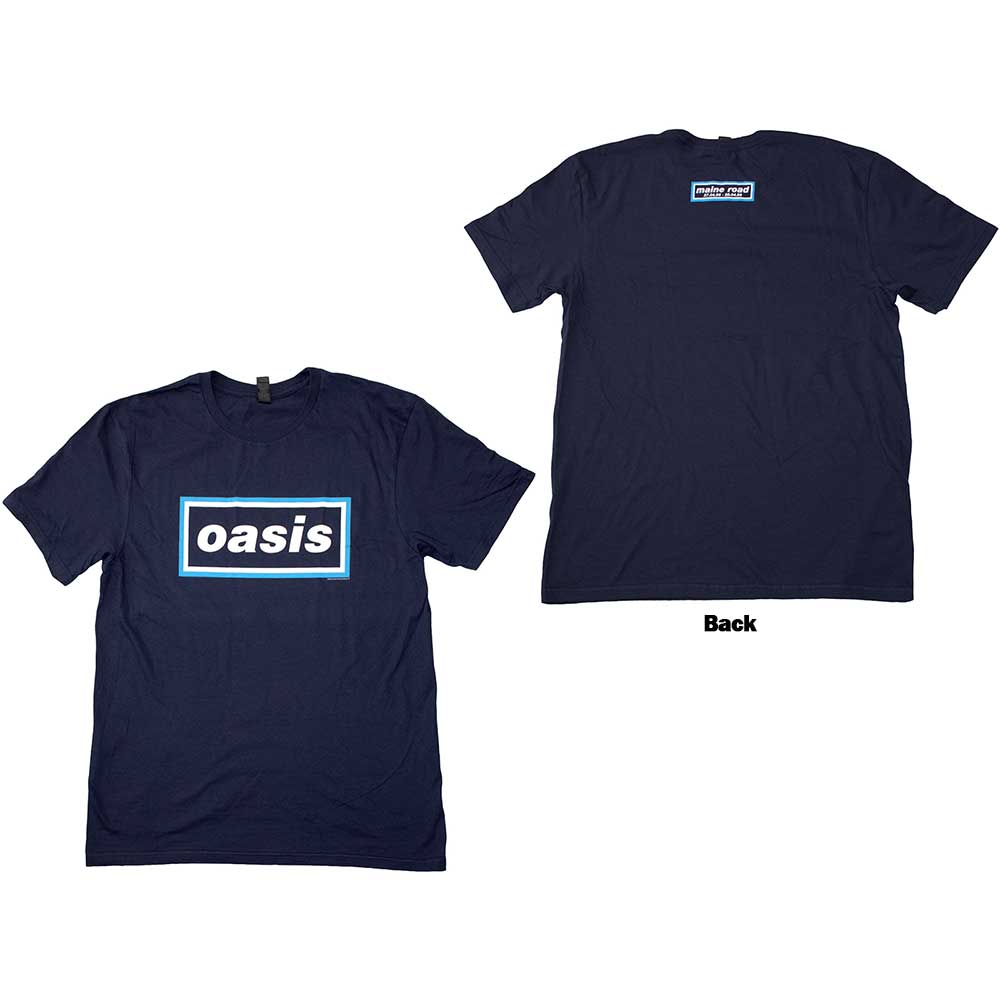 Oasis Unisex T-Shirt: Maine Road Event Logo (Back Print) (Medium)