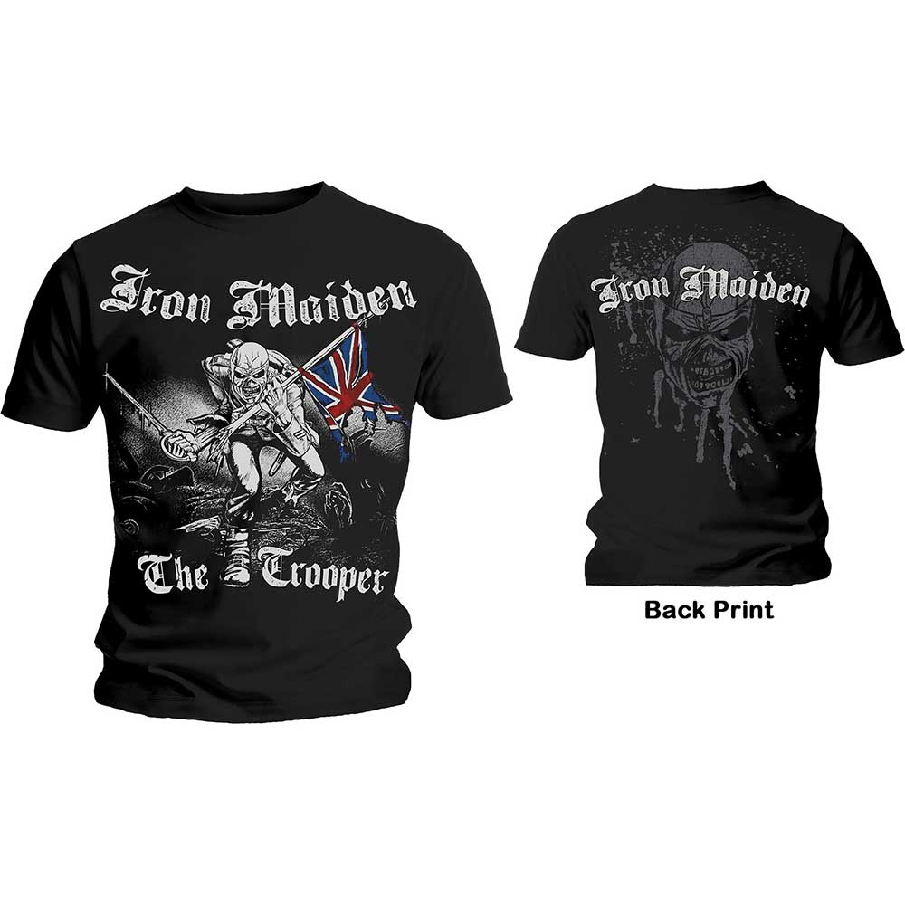 Iron Maiden Unisex T-Shirt: Sketched Trooper (Back Print) (X-Large) - 2