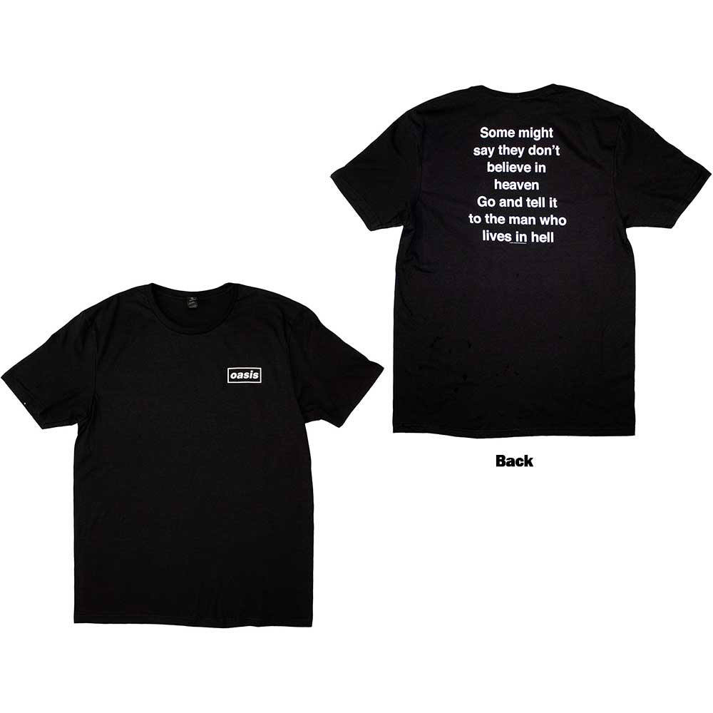 Oasis Unisex T-Shirt: Some Might Say Lyric (Back Print) (Large)