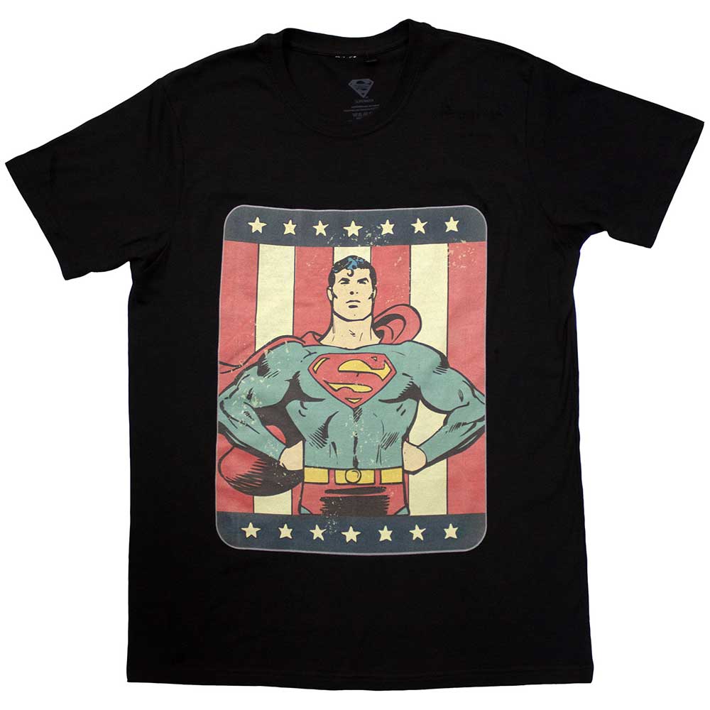 DC Comics Unisex T-Shirt: Superman Stripes (Small)
