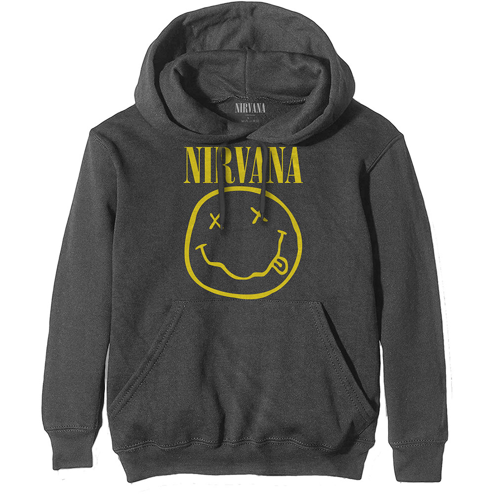 Nirvana Unisex Pullover Hoodie: Yellow Smiley (XX-Large)