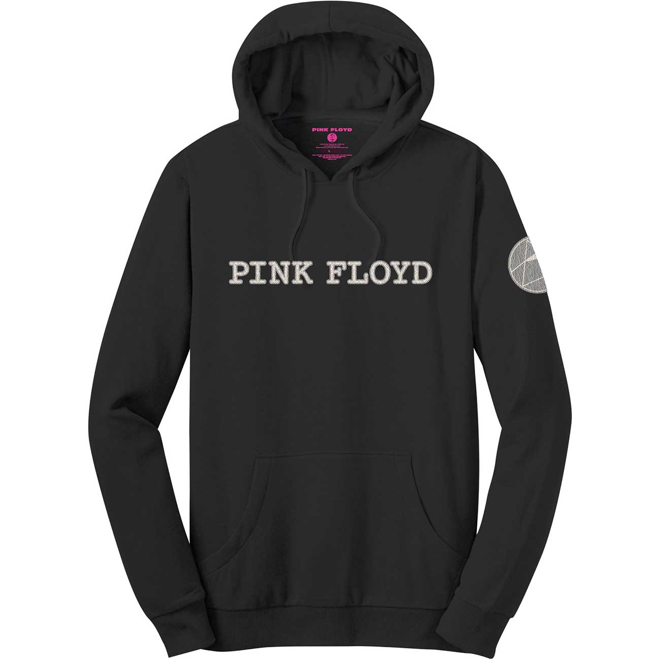 Pink Floyd Unisex Pullover Hoodie: Logo & Prism (Applique) (X-Large) - 2