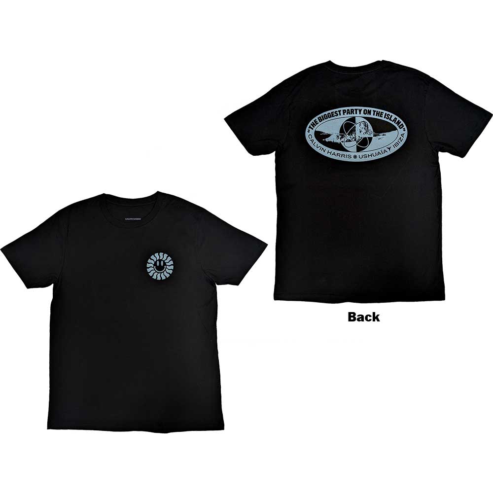 Calvin Harris Unisex T-Shirt: Biggest Party (Back Print & Ex-Tour) (Small)