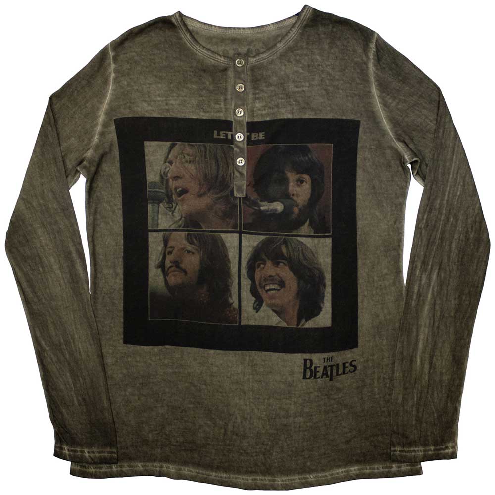 The Beatles Unisex Long Sleeve T-Shirt: Let It Be Stone Wash (Small)