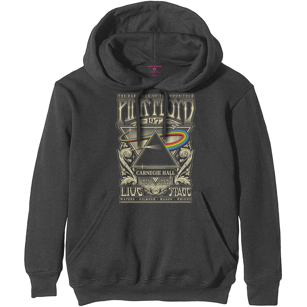 Pink Floyd Unisex Pullover Hoodie: Carnegie Hall Poster (X-Large)