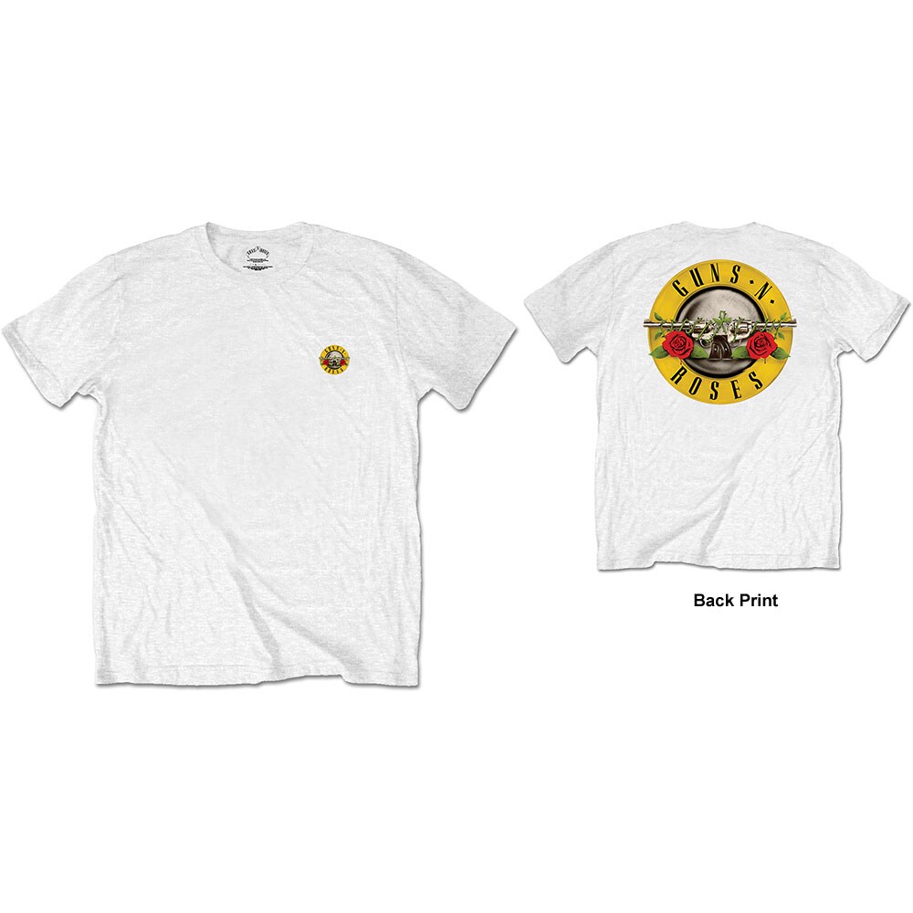 Guns N' Roses Unisex T-Shirt: Classic Logo (Back Print/Retail Pack) (X-Large)