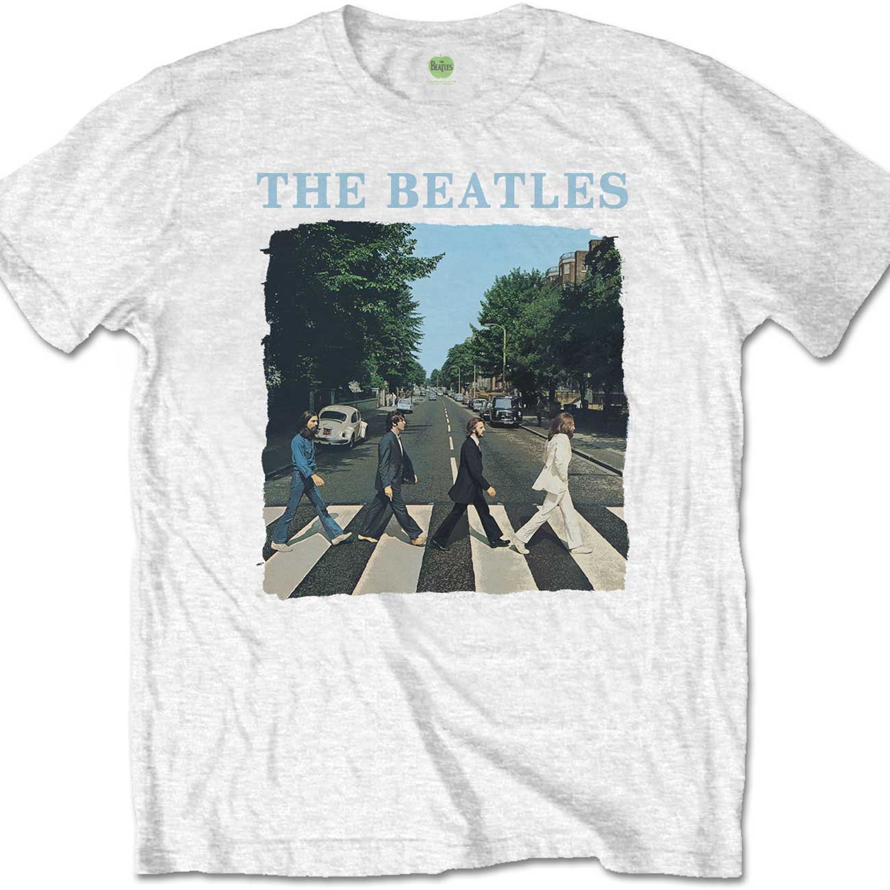 The Beatles Unisex T-Shirt: Abbey Road & Logo (Medium)