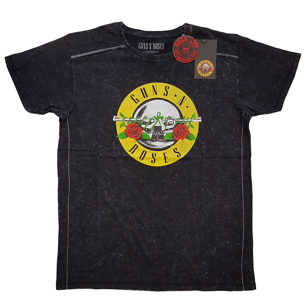Guns N' Roses Unisex Snow Wash T-Shirt: Classic Logo (X-Large)