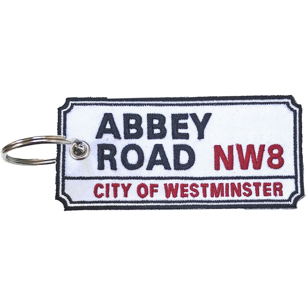 Road Sign Keychain: Abbey Road, NW London Sign (Double Sided Patch)