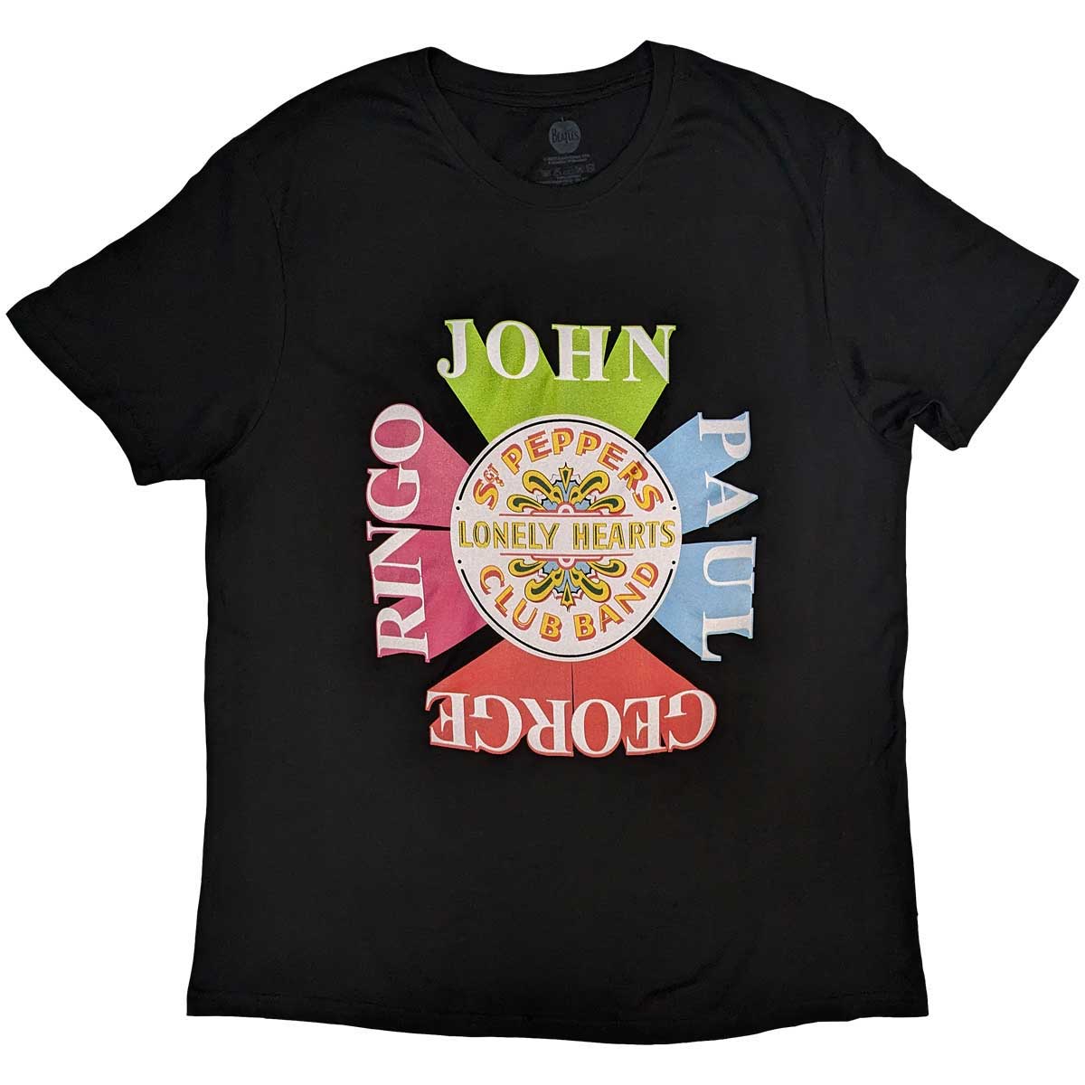 The Beatles Unisex T-Shirt: Sgt Pepper Drum & Names (Large)