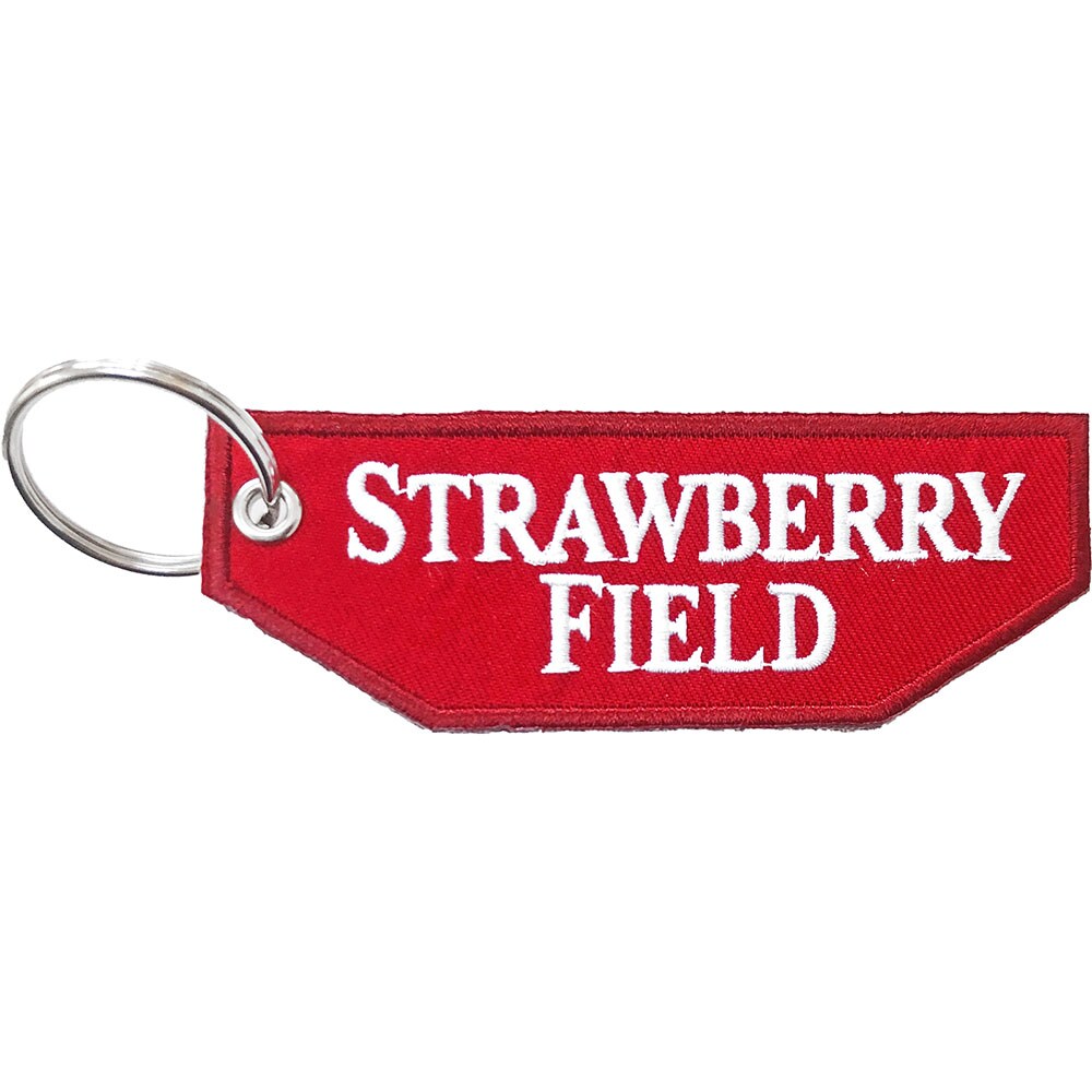 Road Sign Keychain: Strawberry Field (Double Sided Patch)