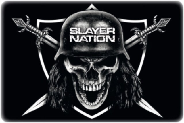 Metal (tin) sign: Slayer - Nation