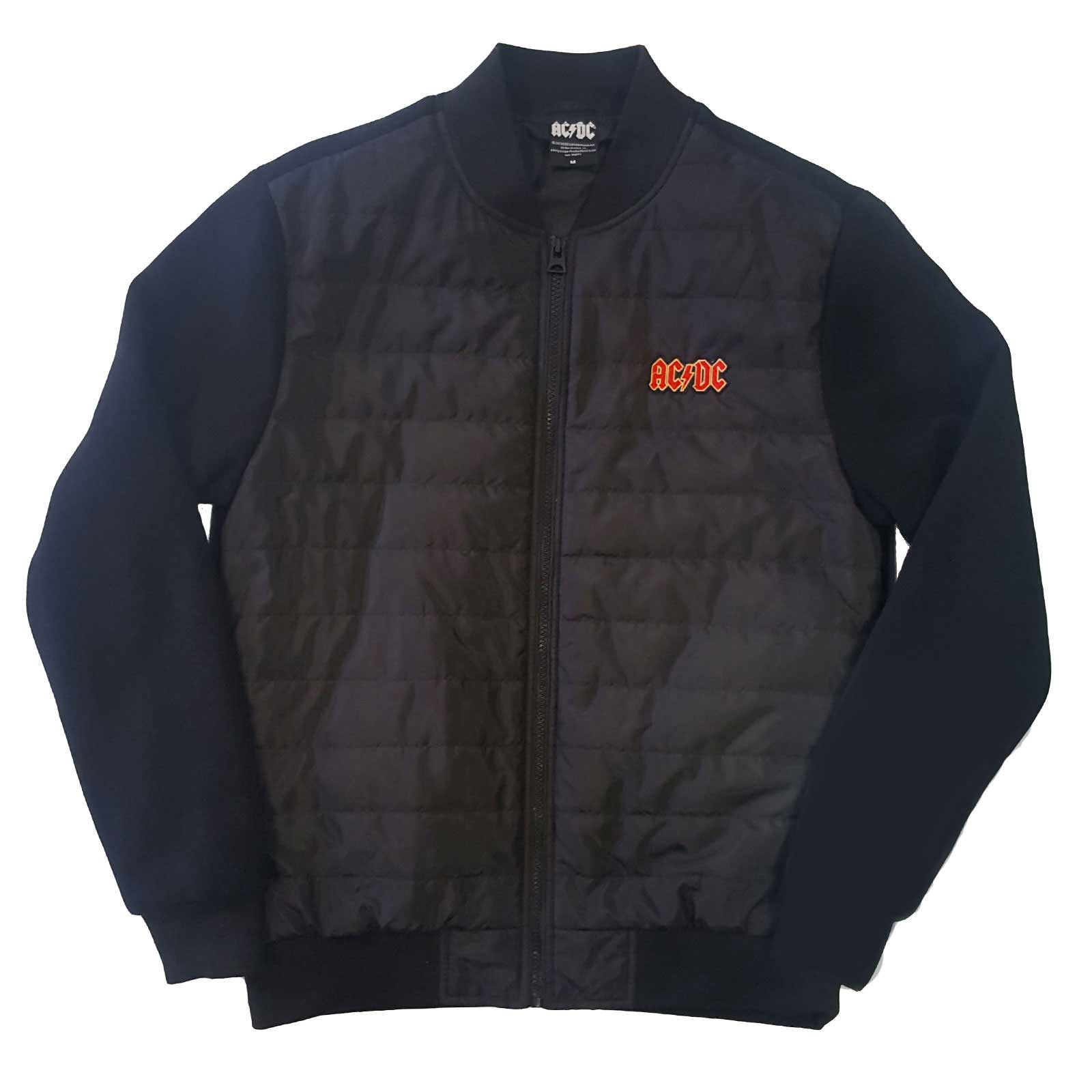 AC/DC Unisex Quilted Jacket: Logo (X-Large)