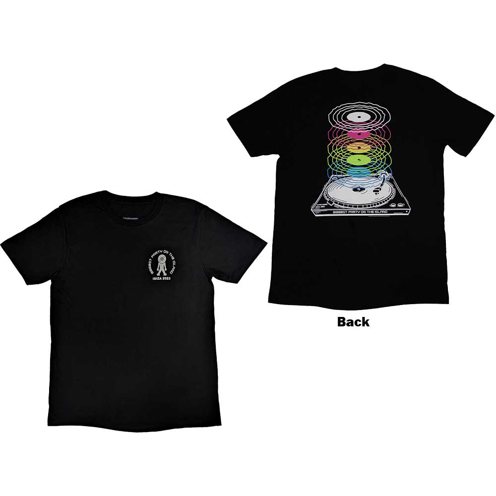 Calvin Harris Unisex T-Shirt: Record Back (Back Print & Ex-Tour) (XX-Large)