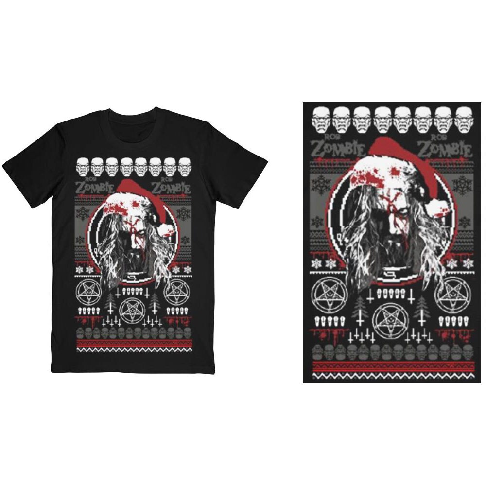 Rob Zombie Unisex T-Shirt: Bloody Santa (X-Large)