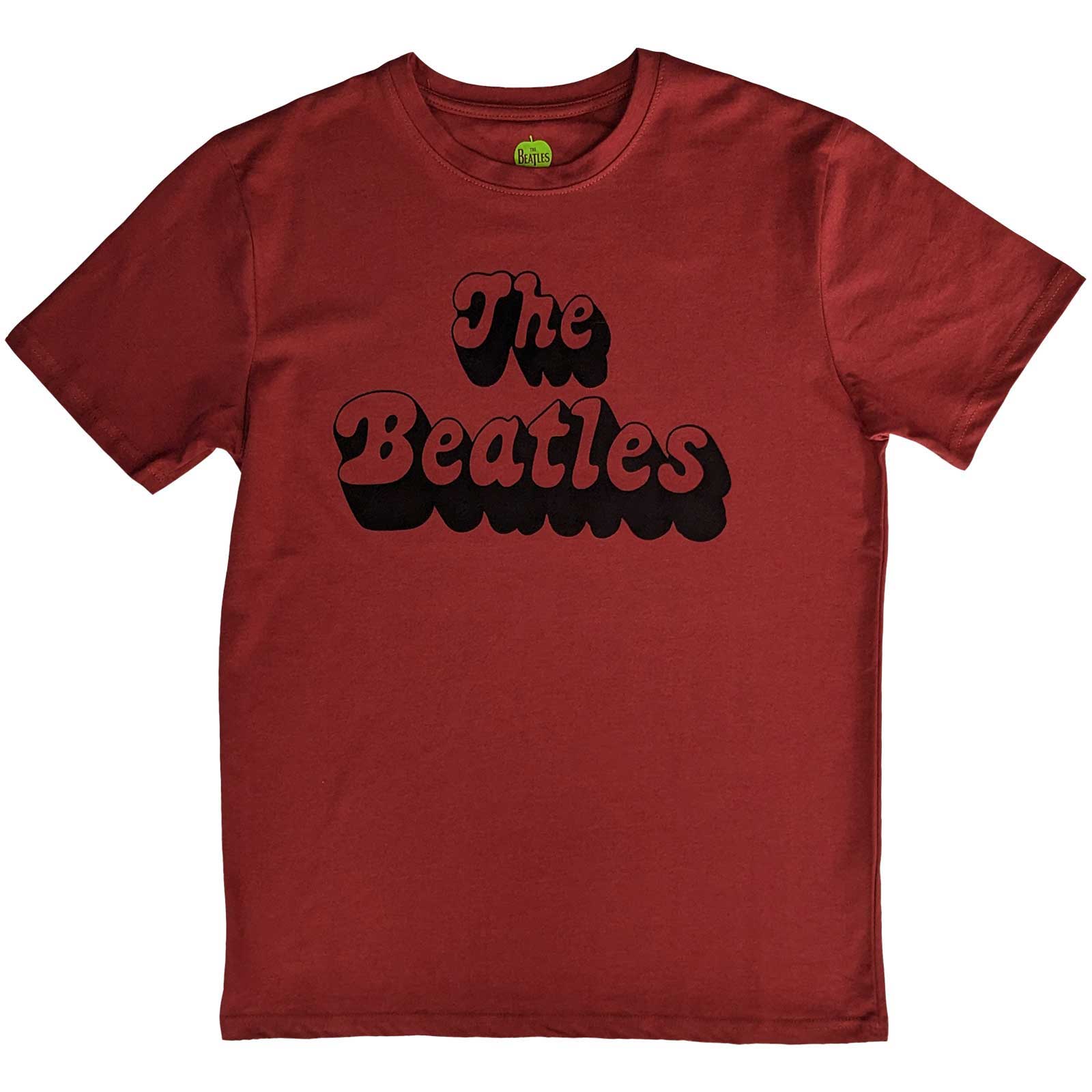 The Beatles Unisex T-Shirt: Text Logo Shadow (Medium)