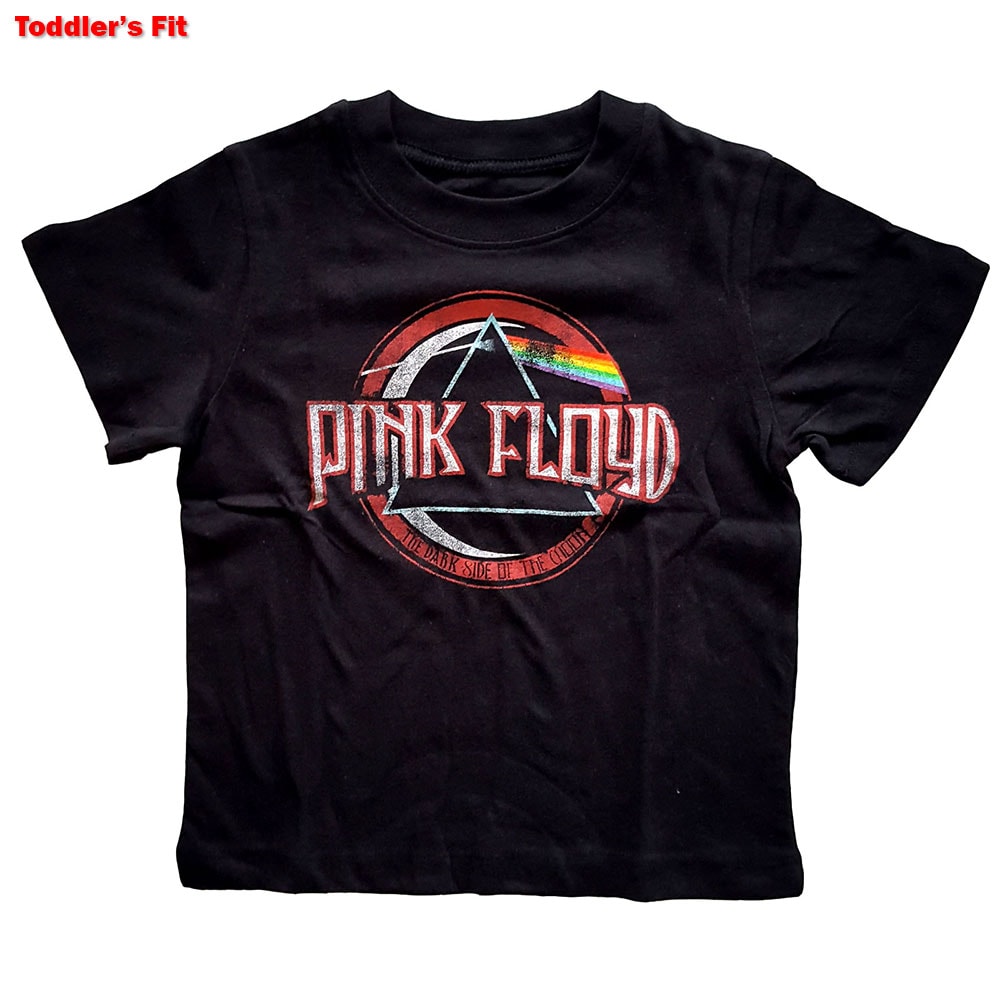 Pink Floyd Kids Toddler T-Shirt: Vintage Dark Side of the Moon Seal (12 Months)