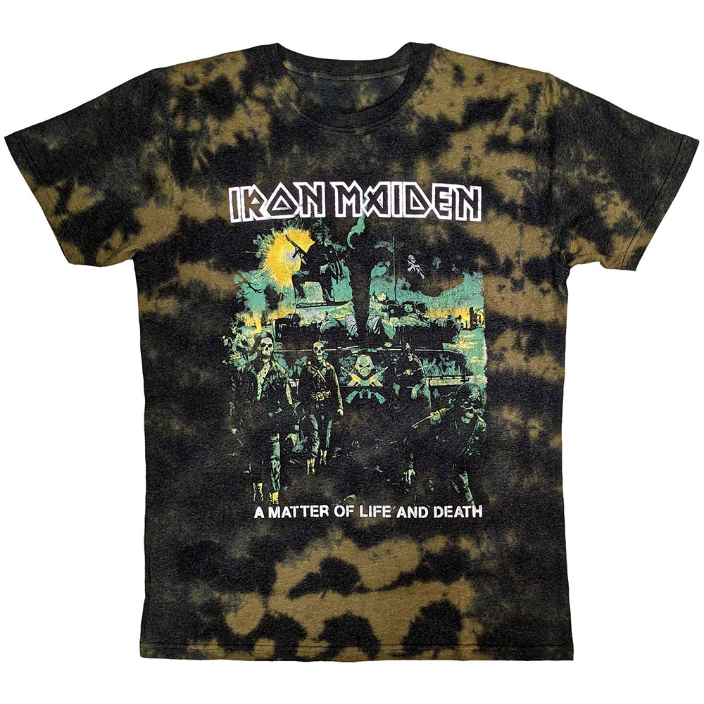 Iron Maiden Unisex T-Shirt: A Matter Of Life & Death (Wash Collection) (Large)