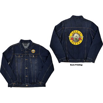 Guns N' Roses Unisex Denim Jacket: Classic Logo (Back Print) (Large)