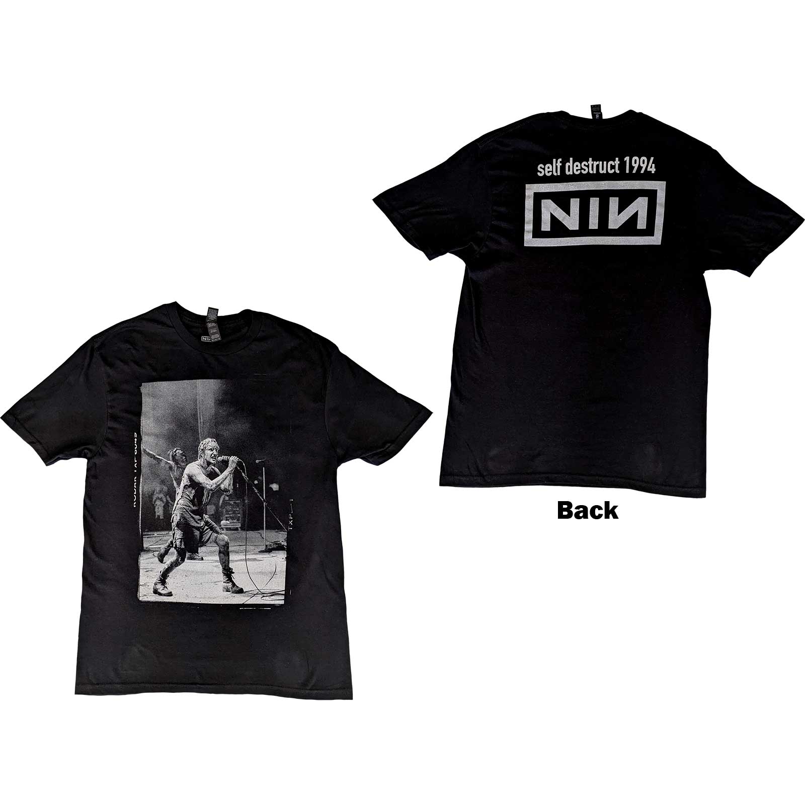 Nine Inch Nails Unisex T-Shirt: Self Destruct '94 (Back Print) (Large)