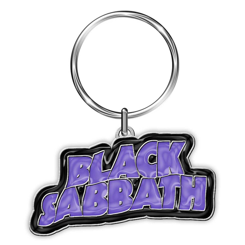 Black Sabbath Keychain: Logo (Enamel In-fill) - 2