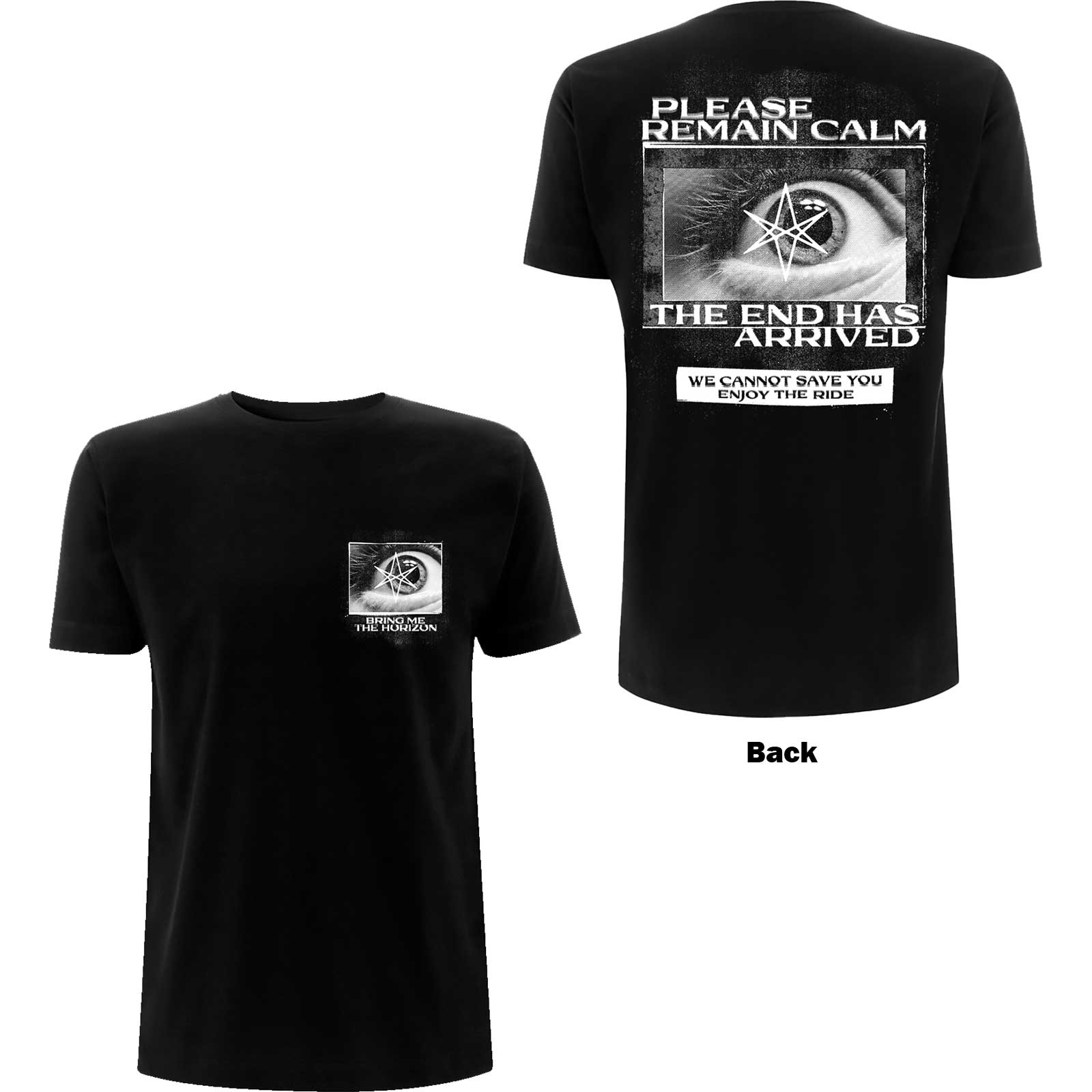 Bring Me The Horizon Unisex T-Shirt: Remain Calm (Back Print) (XX-Large)