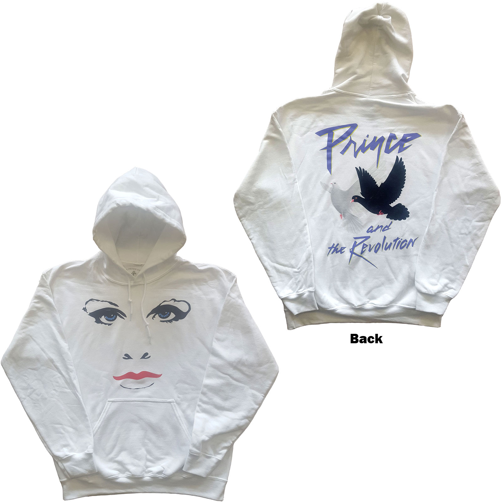 Prince Unisex Pullover Hoodie: Faces & Doves (Back Print) (X-Large) - 2