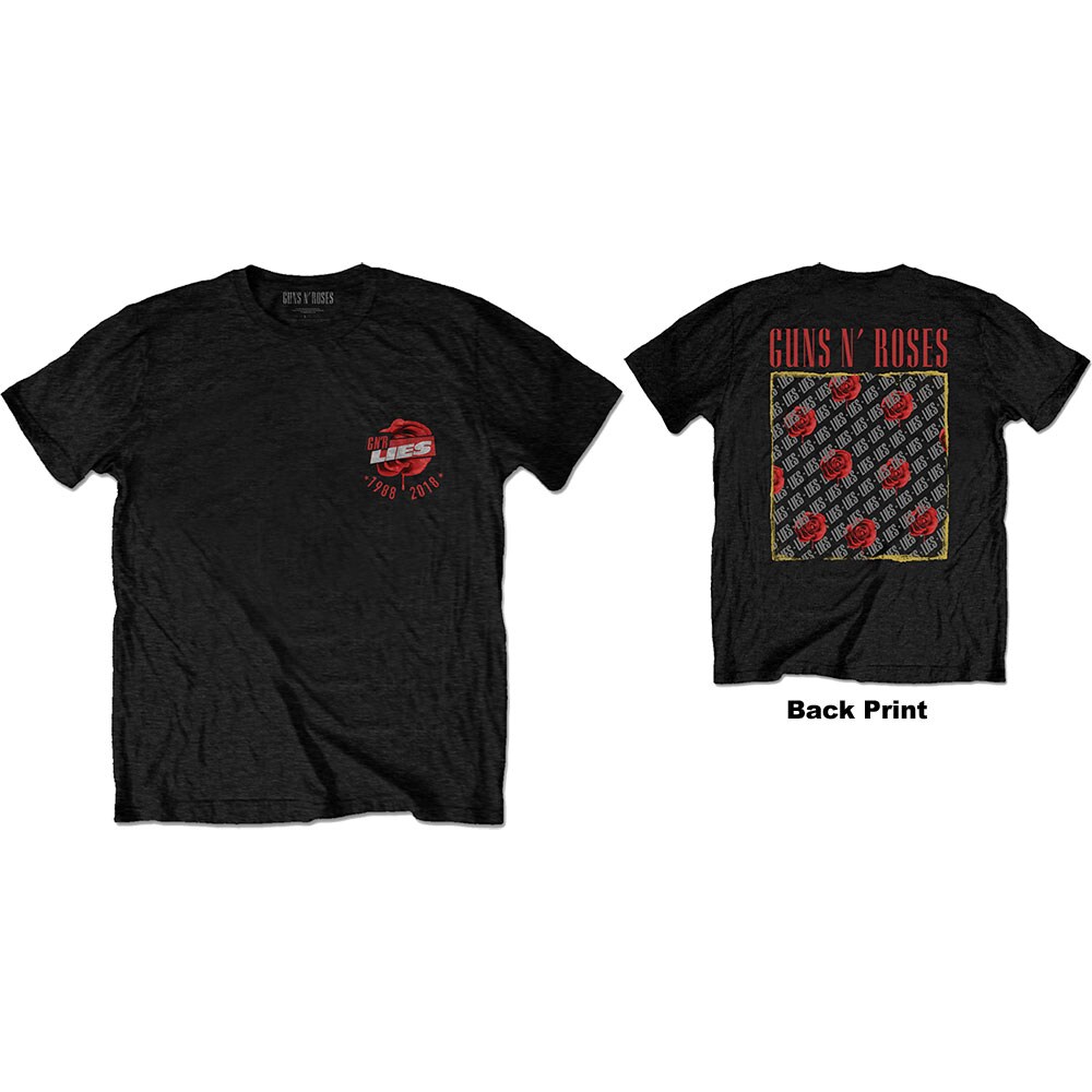 Guns N' Roses Unisex T-Shirt: Lies Repeat/30 Years (Back Print) (Medium)