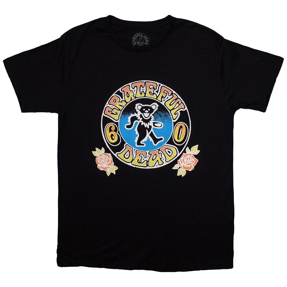 Grateful Dead Unisex T-Shirt: Bear Roses (Black) (Small)