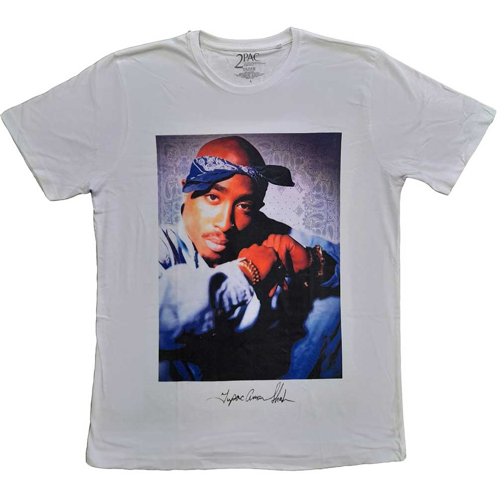 Tupac Unisex T-Shirt: Blue Bandana 