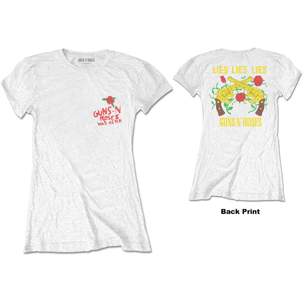 Guns N' Roses Ladies T-Shirt: Lies, Lies, Lies (Back Print) (XX-Large)
