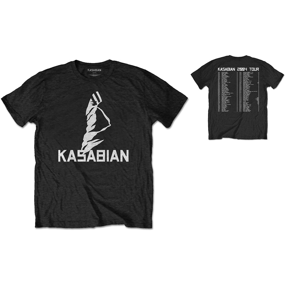 Kasabian Unisex T-Shirt: Ultra Face 2004 Tour (Back Print) (X-Large)