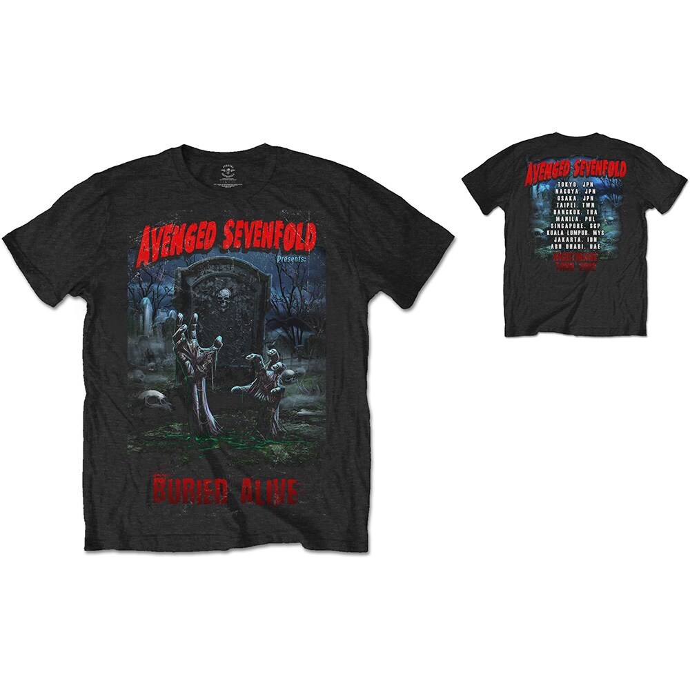 Avenged Sevenfold Unisex T-Shirt: Buried Alive Tour 2012 (Back Print) (XX-Large) - 2