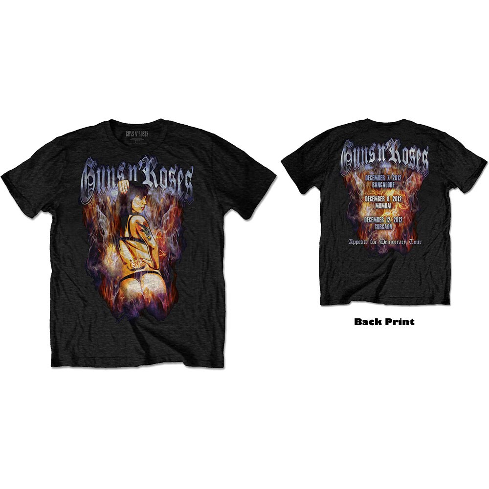 Guns N' Roses Unisex T-Shirt: Torso (Back Print) (Large)