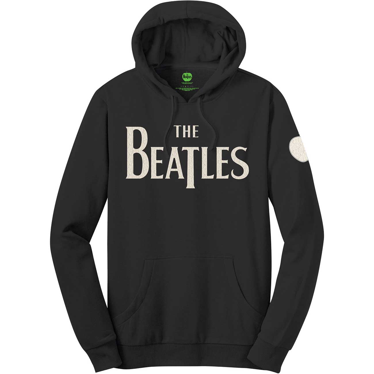 The Beatles Unisex Pullover Hoodie: Logo & Apple (Applique) (Large)