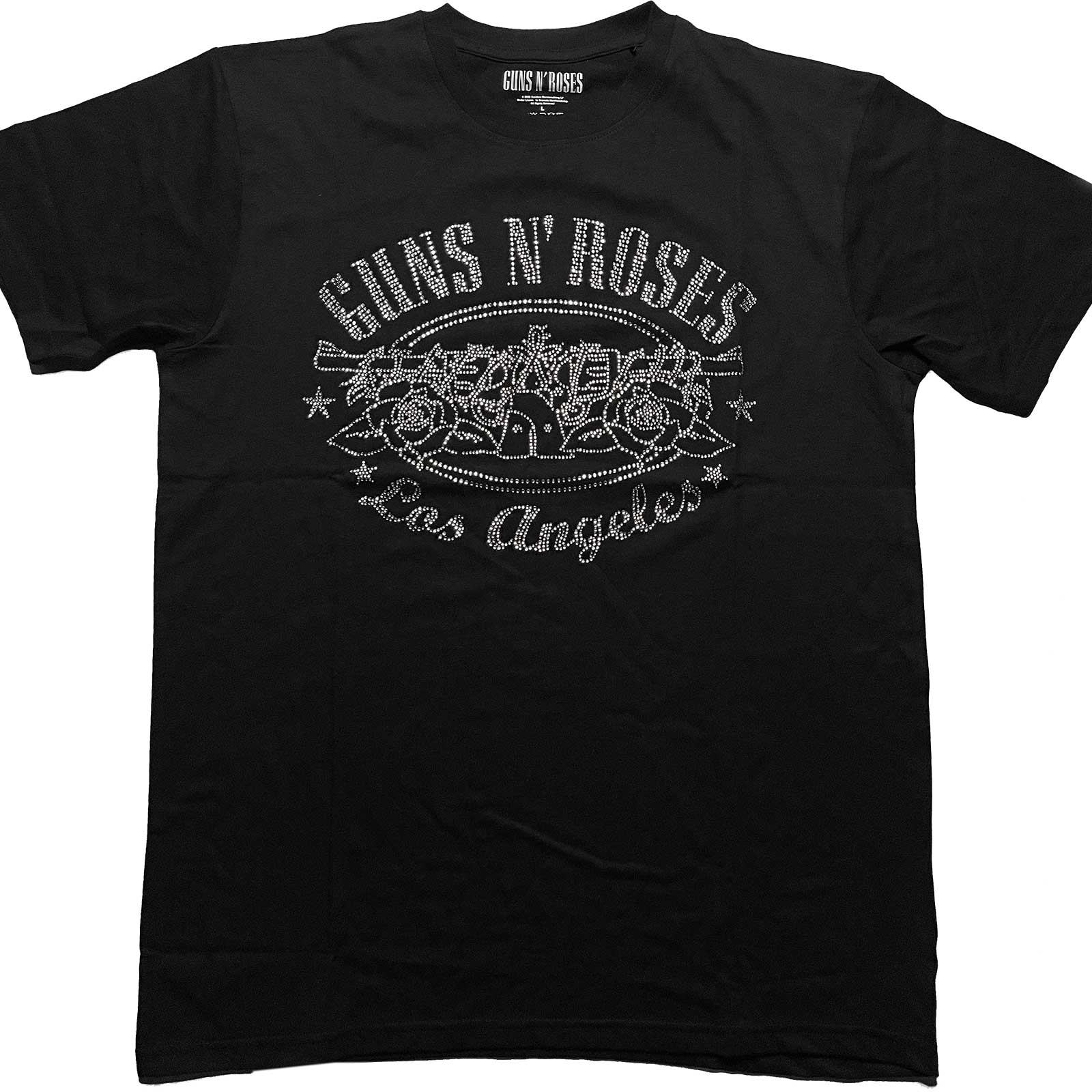 Guns N' Roses Unisex T-Shirt: LA Logo (Diamante) (Medium)