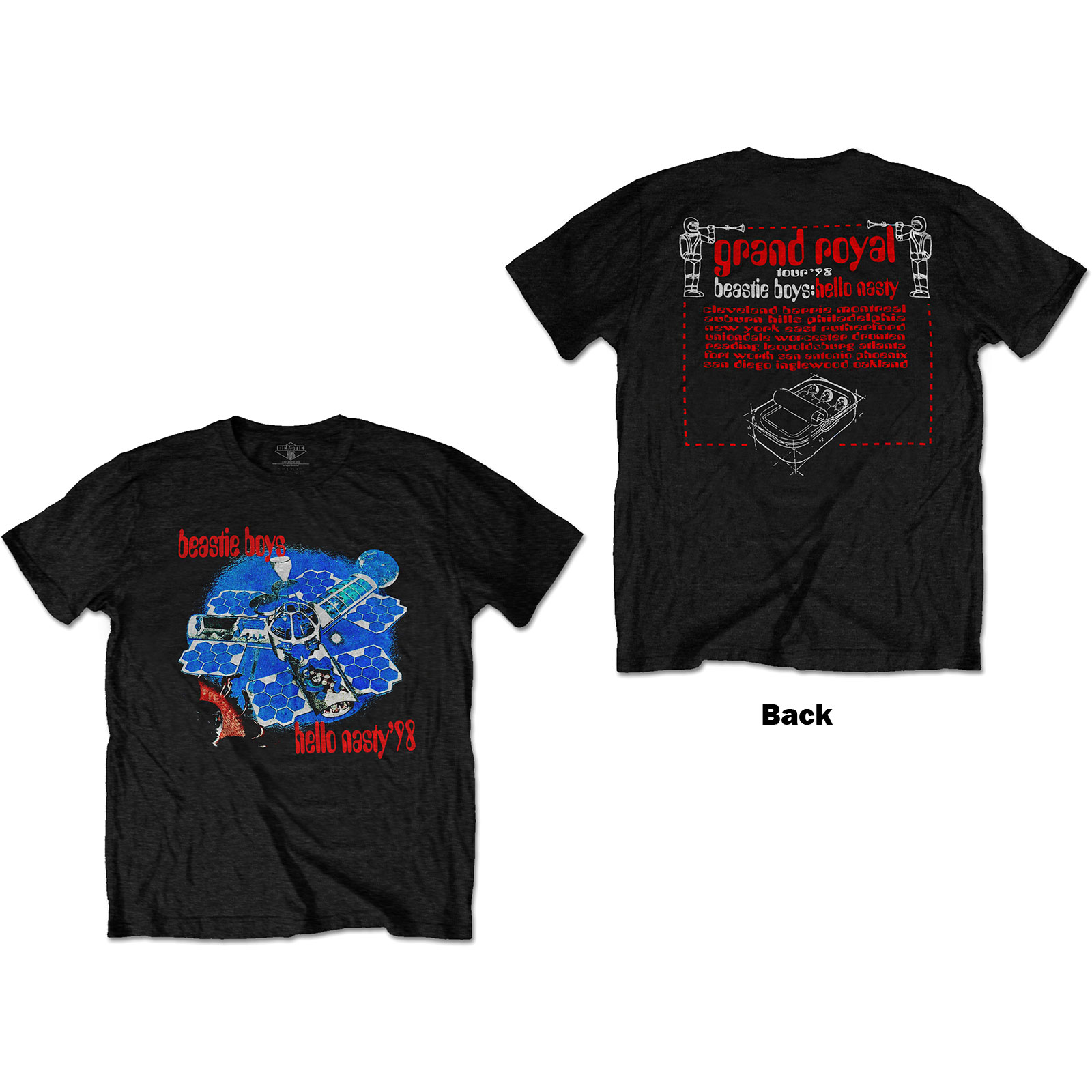 The Beastie Boys Unisex T-Shirt: Hello Nasty (Back Print) (XX-Large)