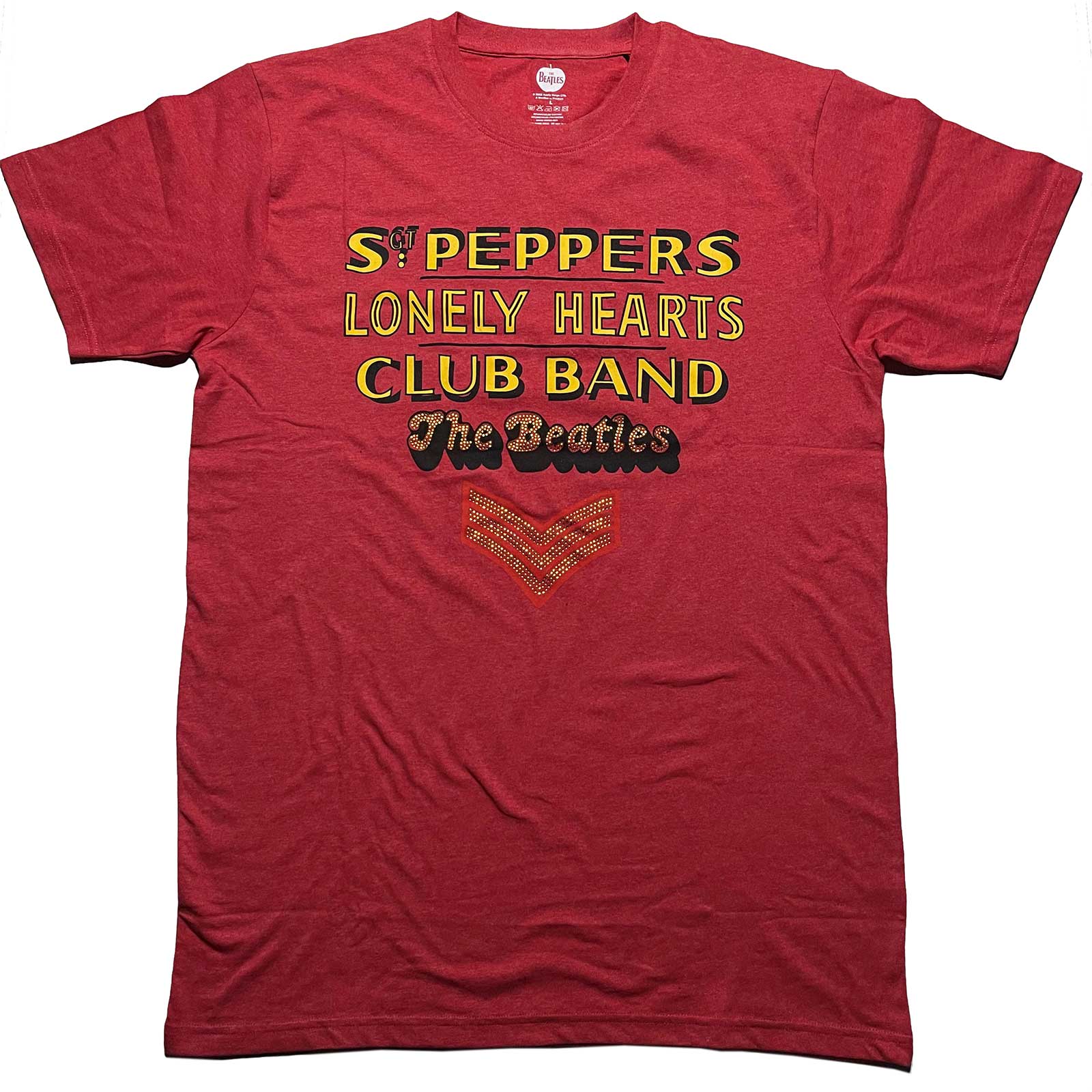 The Beatles Unisex T-Shirt: Sgt Pepper Stacked (Diamante) (XX-Large)