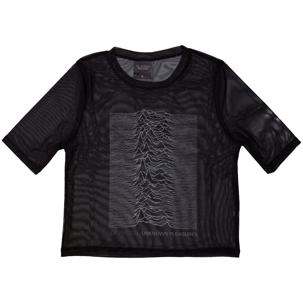 Joy Division Ladies Crop Top: Unknown Pleasures (Mesh) (XX-Small)