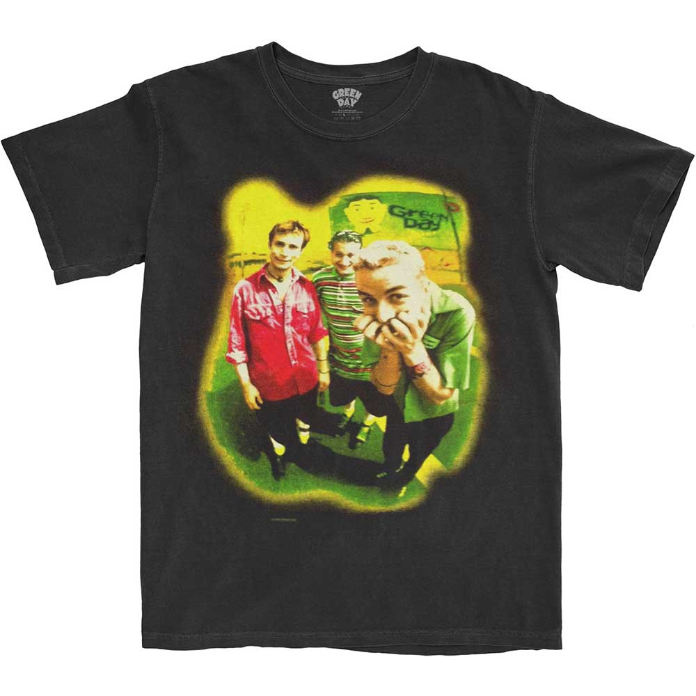 Green Day Unisex T-Shirt: Neon Photo (Large)