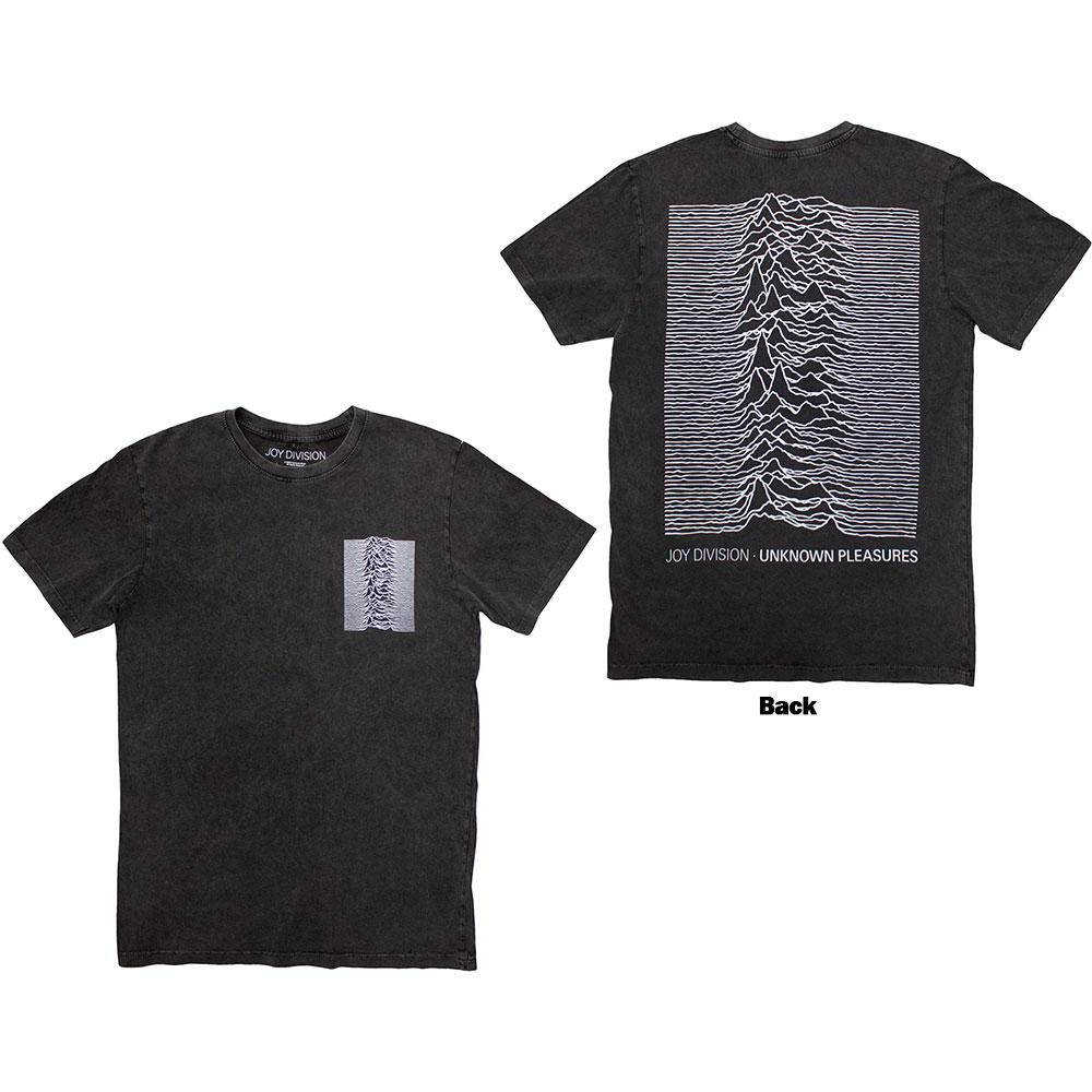 Joy Division Unisex Stone Wash T-Shirt: Pulsar Pocket Wave (Back Print) (Small)