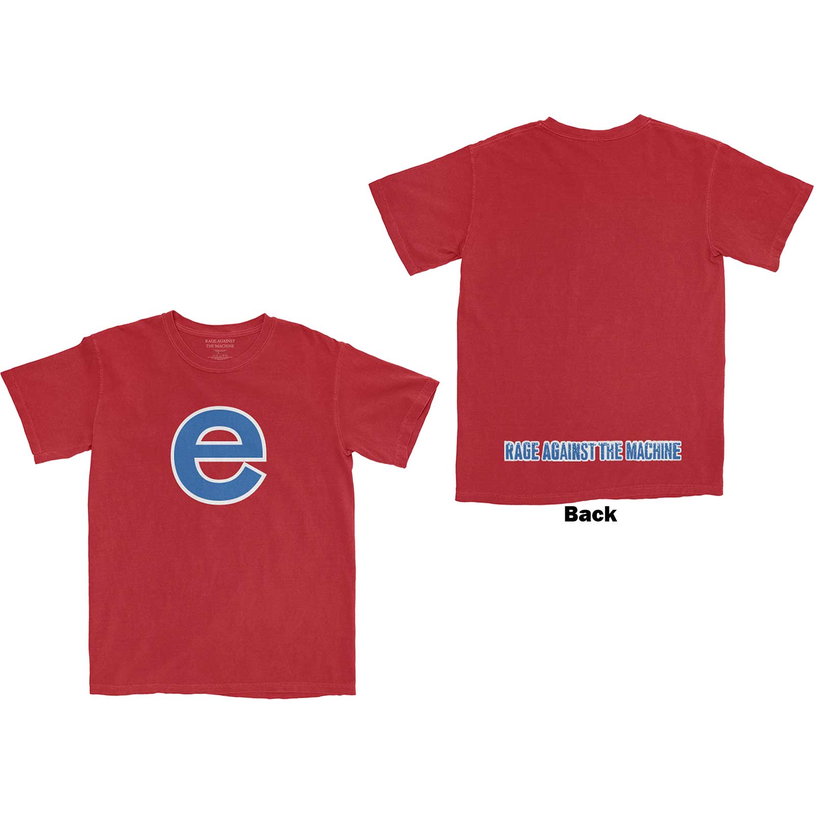 Rage Against The Machine Unisex T-Shirt: Big E (Back Print) (XXX-Large)