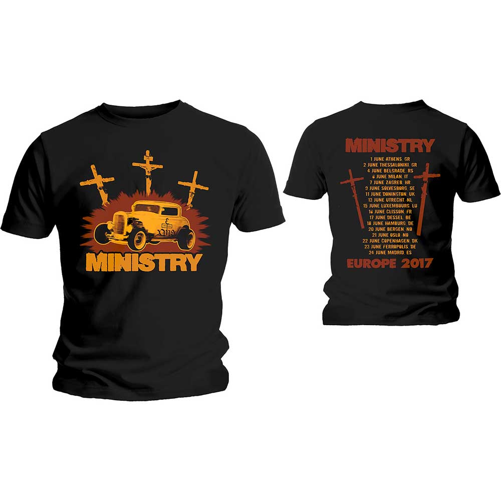 Ministry Unisex T-Shirt: Hot Rod (Back Print/Ex Tour) (Small) - 2