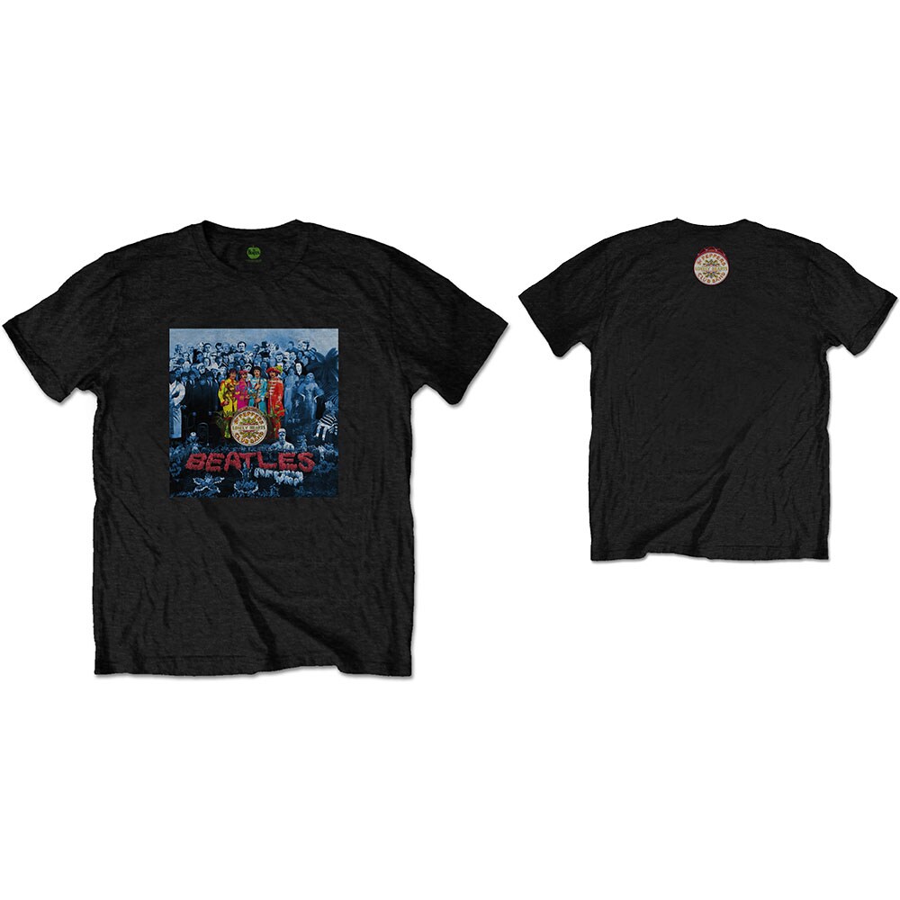The Beatles Unisex T-Shirt: Sgt Pepper Blue (Back Print) (Small) - 2
