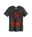 David Bowie: Aladdin Sane Amplified Vintage Charcoal Small T Shirt