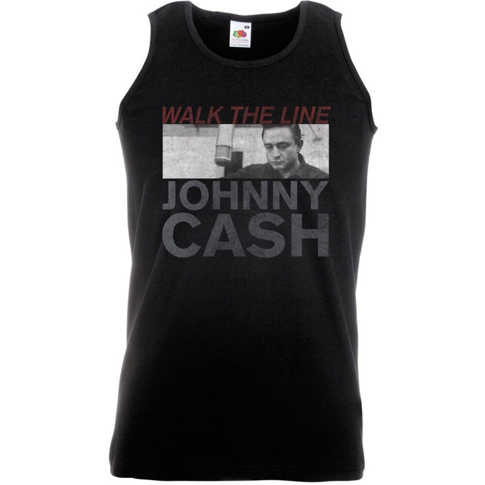 Johnny Cash Unisex Vest T-Shirt: Studio Shot (Large) - 2