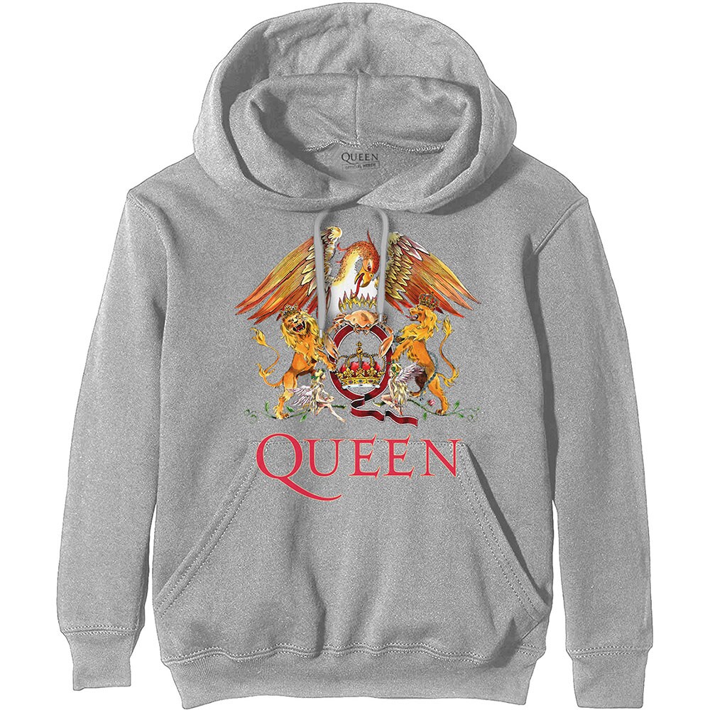 Queen Unisex Pullover Hoodie: Classic Crest (X-Large)
