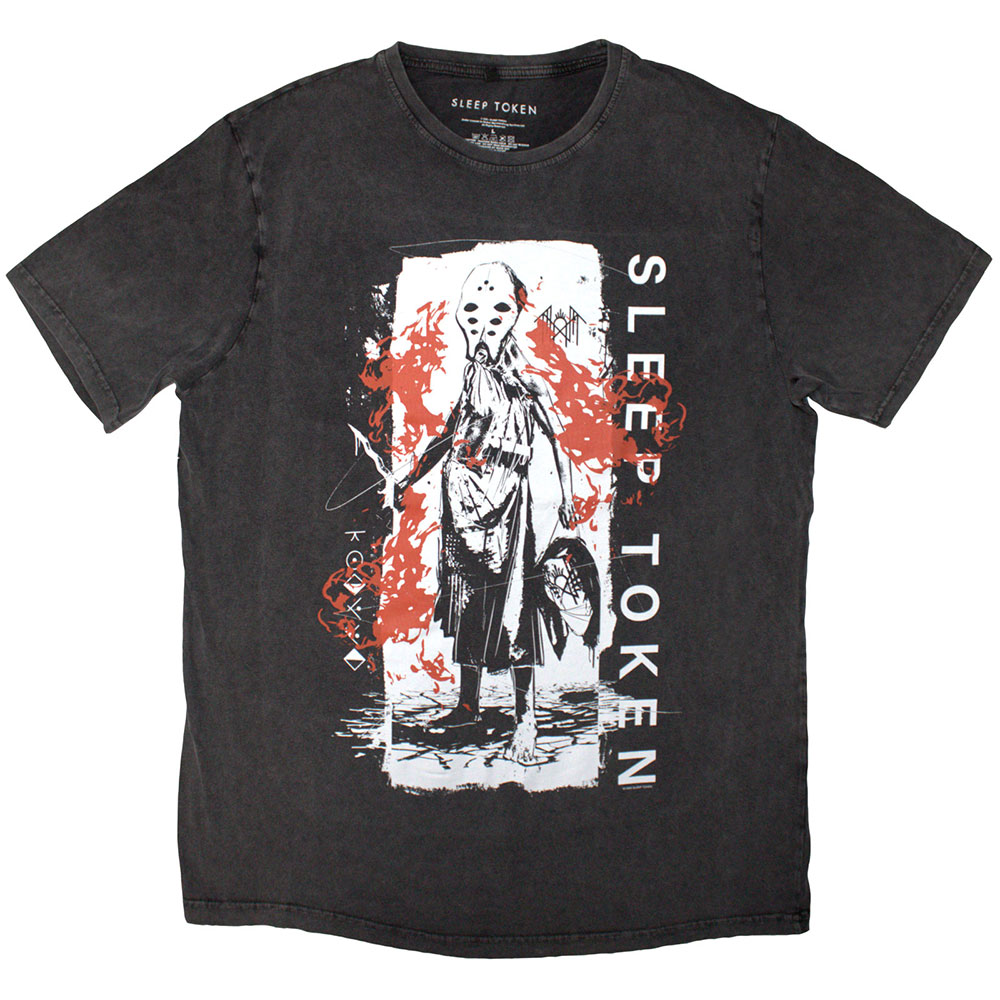Sleep Token Unisex Stone Wash T-Shirt: Euclid (Charcoal Grey) (Small)